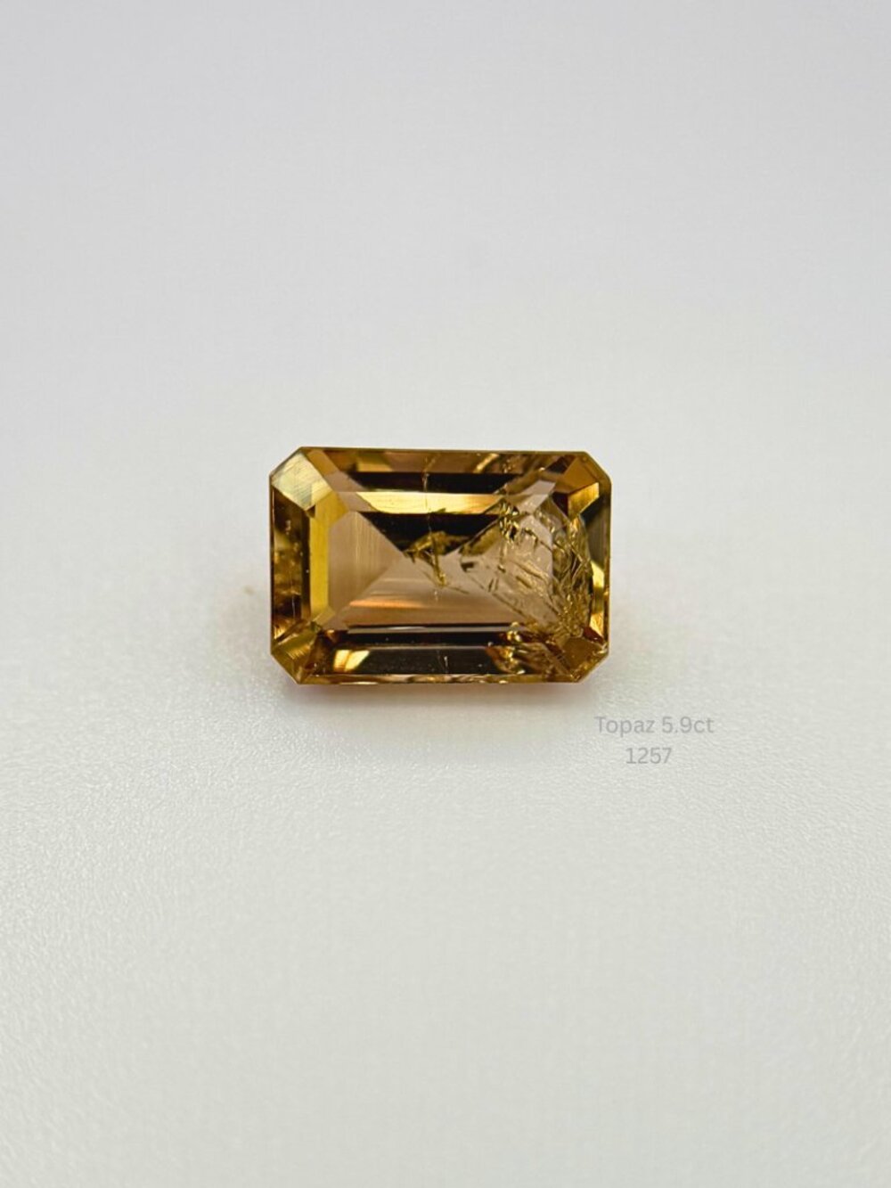 Natural Champagne Topaz 5.9ct Emerald Cut Loose Gemstone